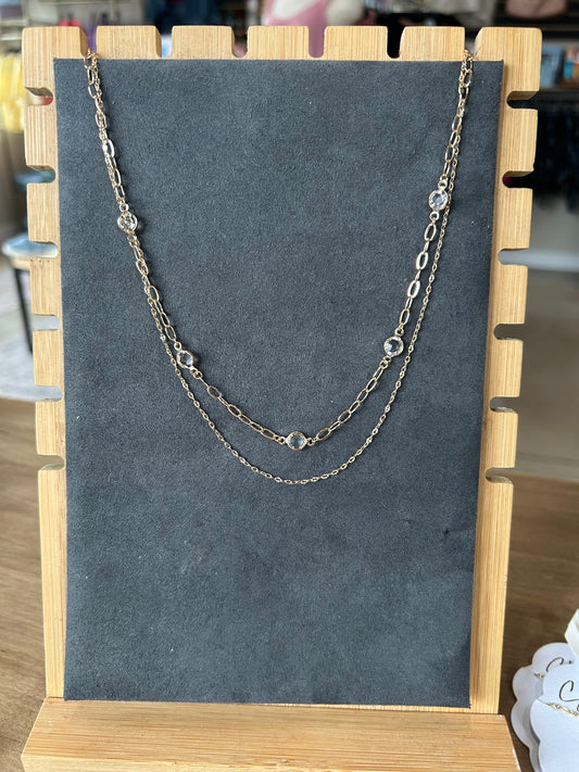 Jewel Double Layer Chain