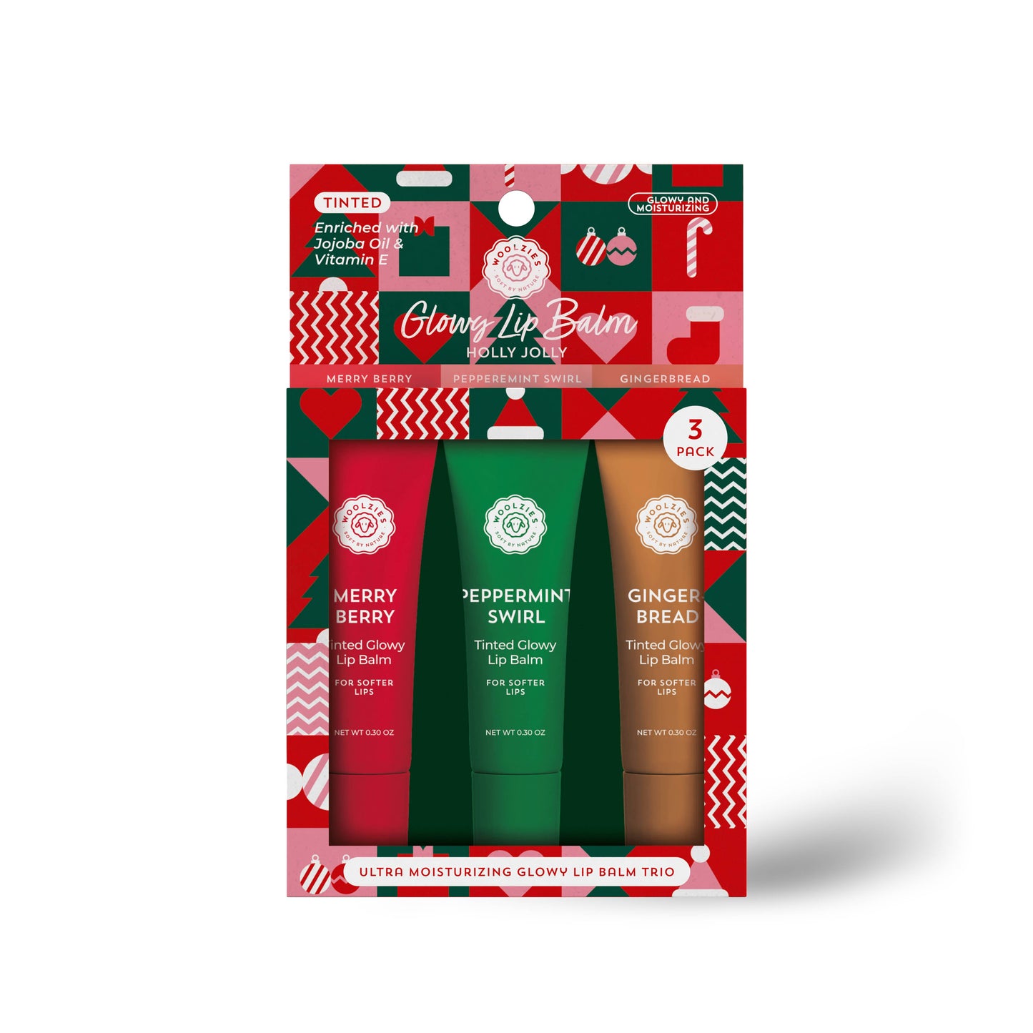 Woolzies - Holly Jolly Glowy Lip Balm Trio