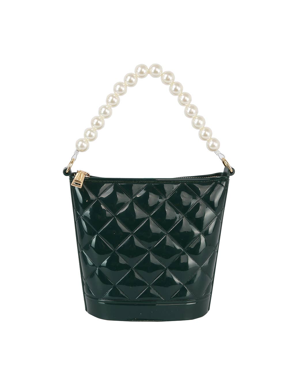 Handbag Factory Corp - Pearl Handle Crossbody Satchel Handbag