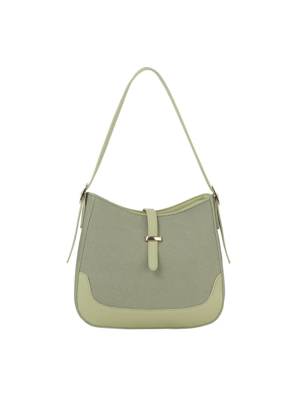 Classic two tone daily hobo shoulder bag