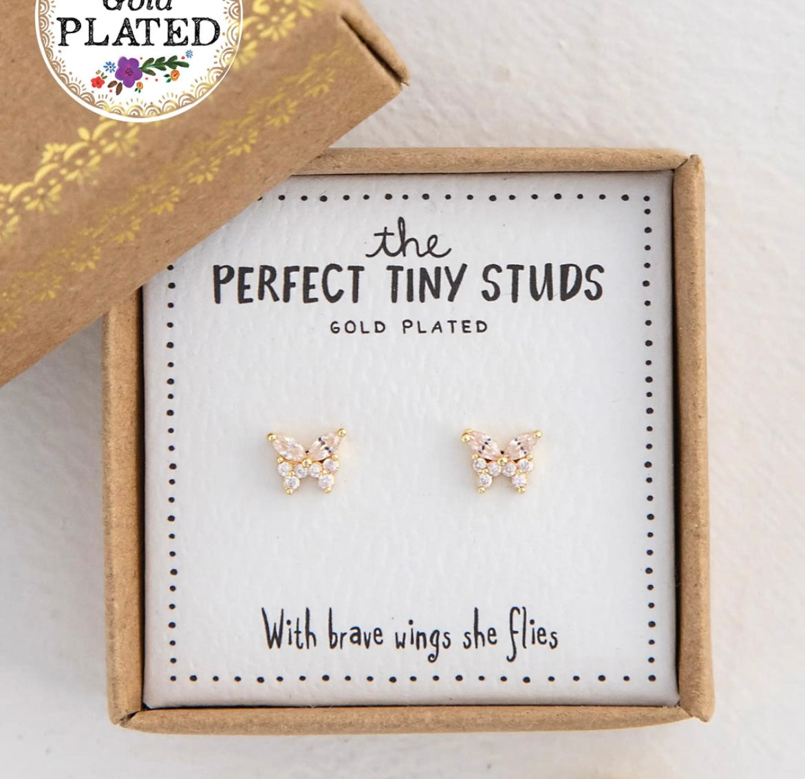 NL-TINY BUTTERFLY STUDS