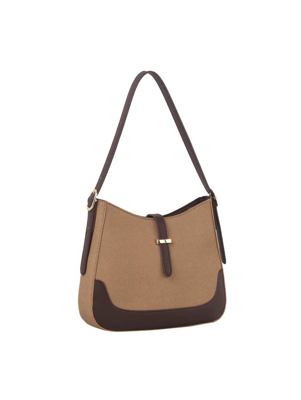 Classic two tone daily hobo shoulder bag