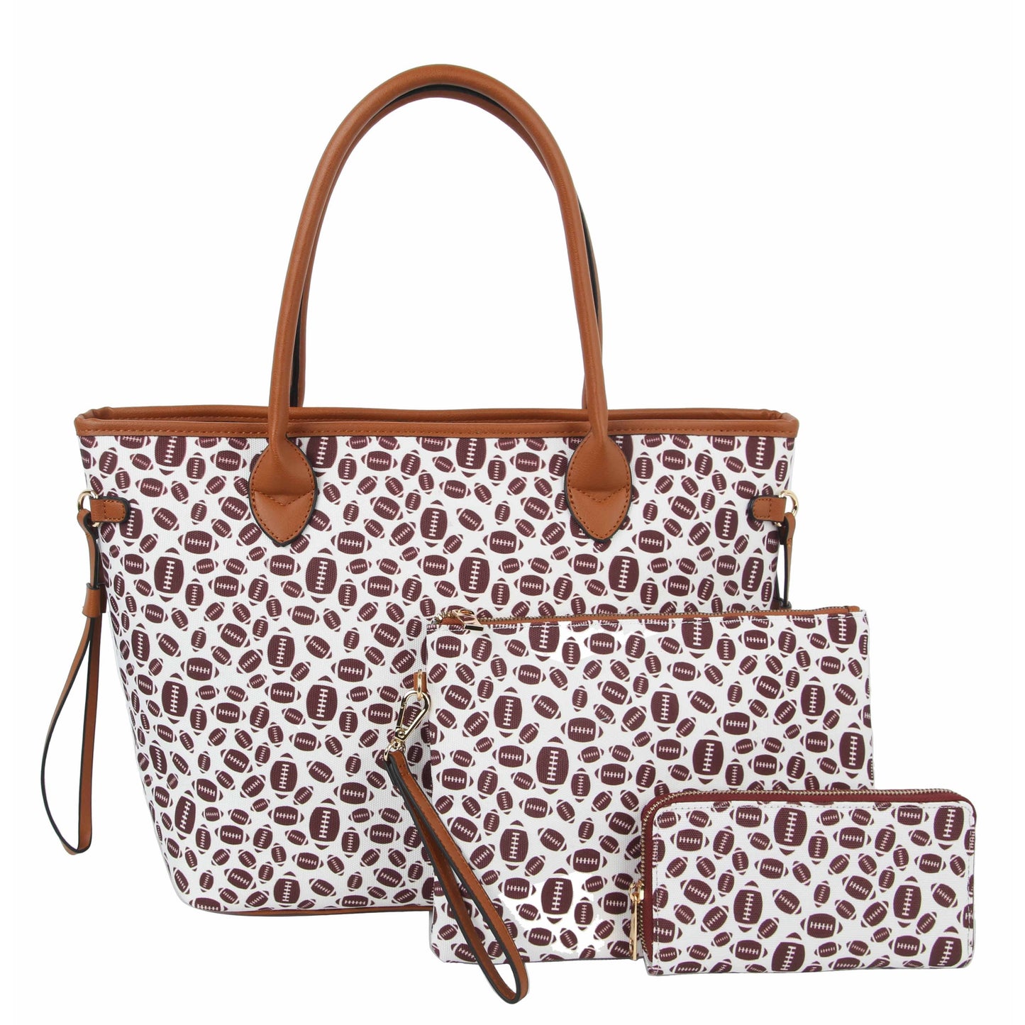 Trendy Football Print 3 in1 Canvas Shopper