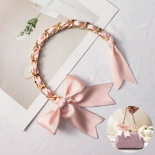 SILKY BOW PURSE BAG CHARM KEYCHAIN