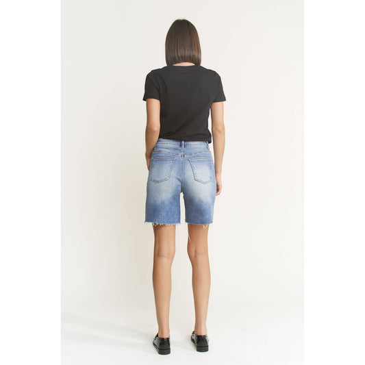 Mica Denim - SUPER HIGH VINTAGE RAW HEM BERMUDA