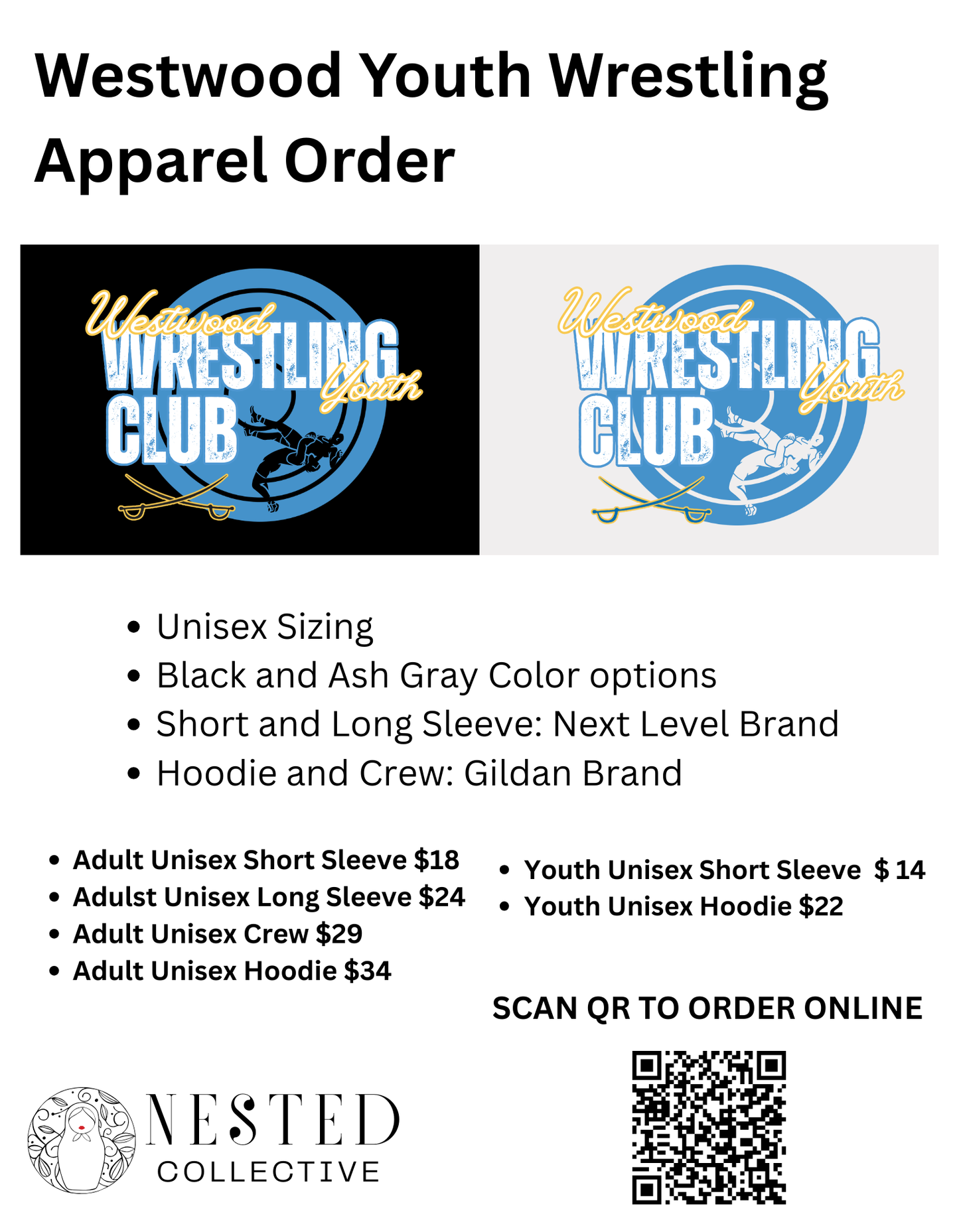 Westwood Youth Wrestling Apparel