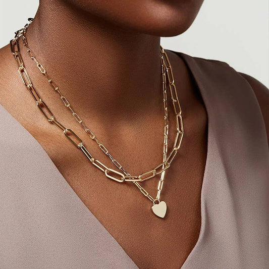 18K STAINLESS STEEL TARNISH FREE LAYERED NECKLACE