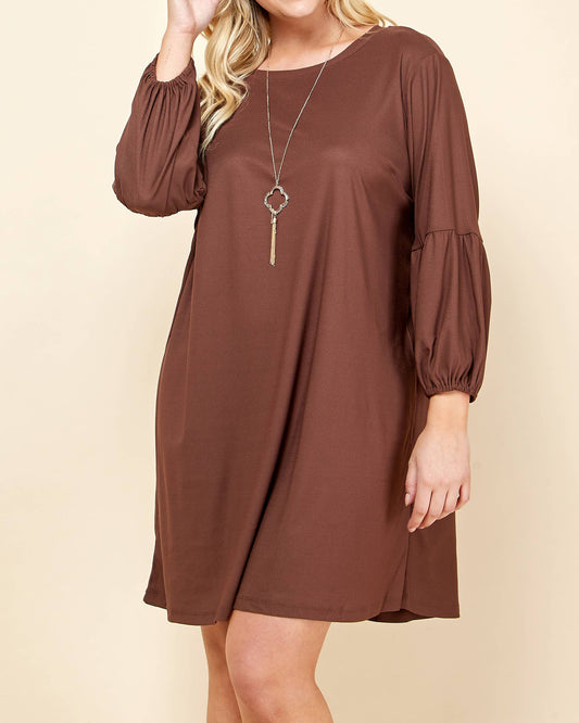 PLUS SIZE LONG SLEEVE DRESS