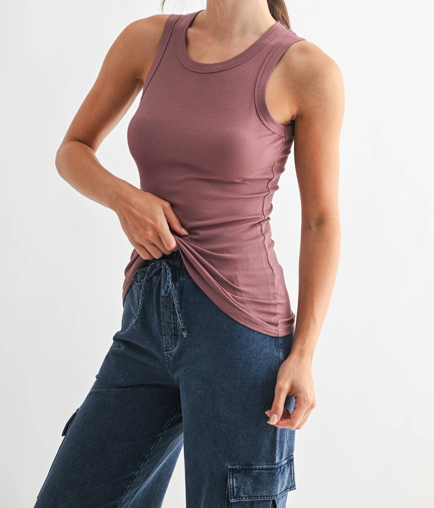 Essential Micro-Ribbed Athleisure Tank Top