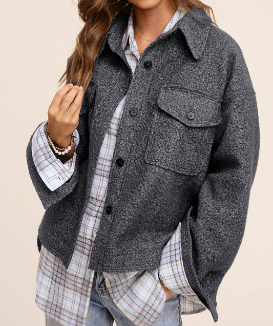 Soft Button Down Jacket