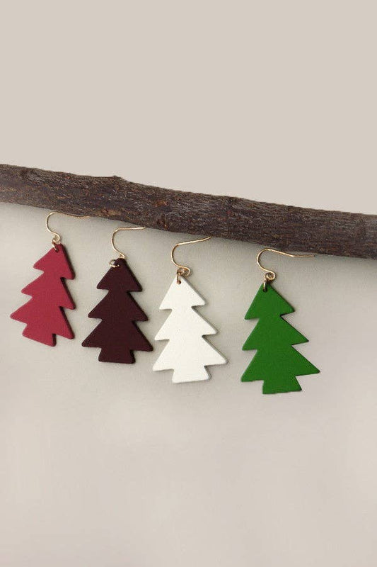 SIMPLE FUN CHRISTMAS TREE EARRINGS