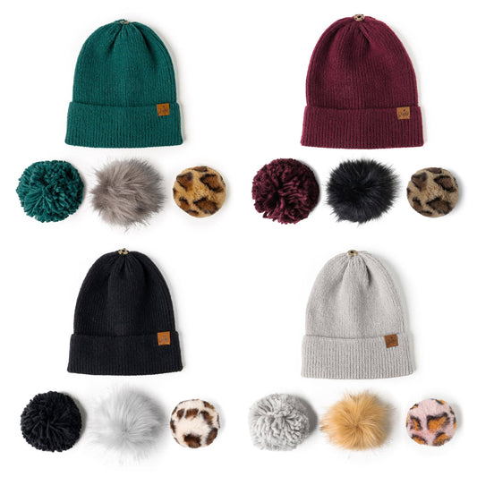 Snap To It Mix & Match Pom Hat Assortment