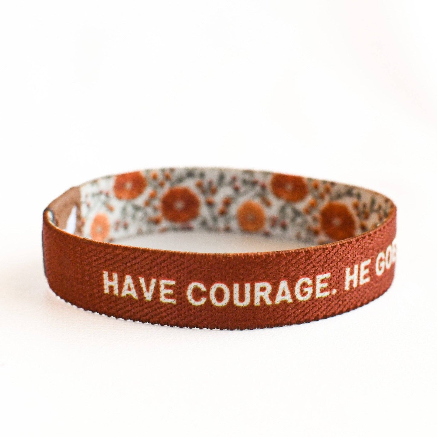 Pink Salt Riot - Have Courage Golden Floral Womens TruthBand