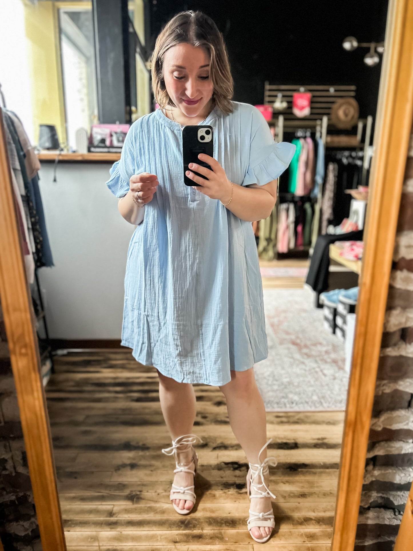BUTTON POCKET DRESS