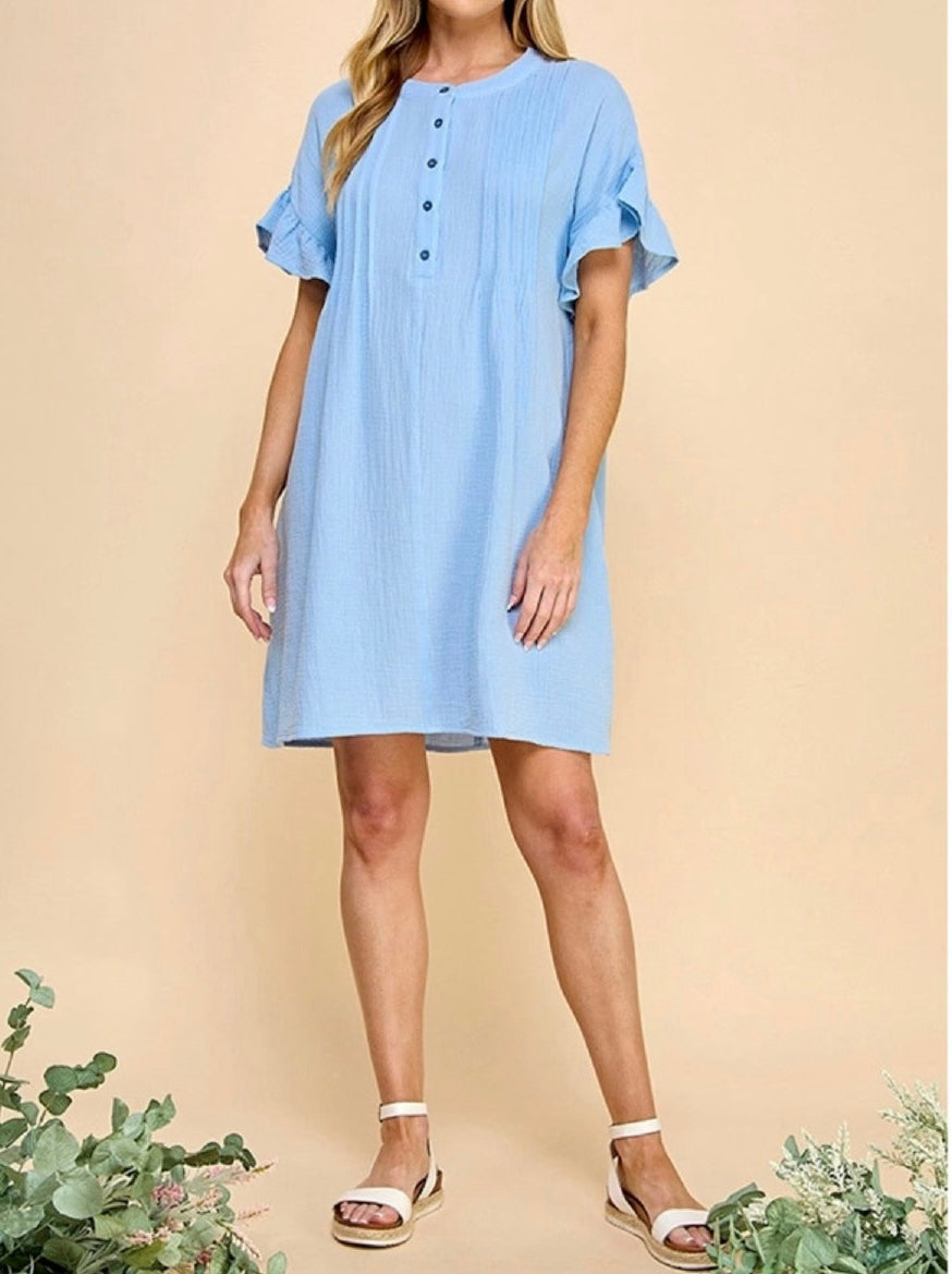BUTTON POCKET DRESS