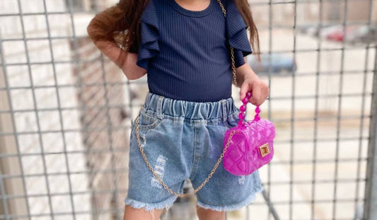 Distressed Denim Shorts