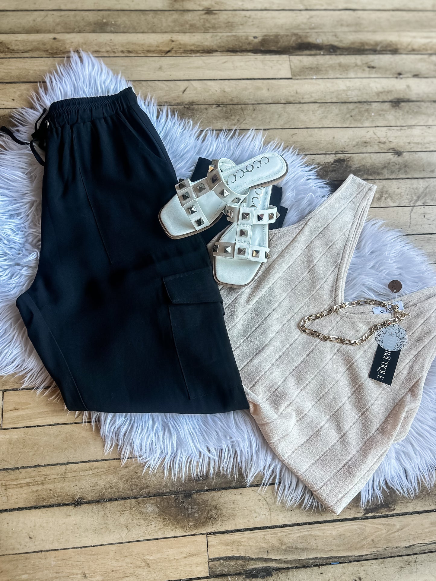 EMBELLISHED STRAP SLIDE SANDAL