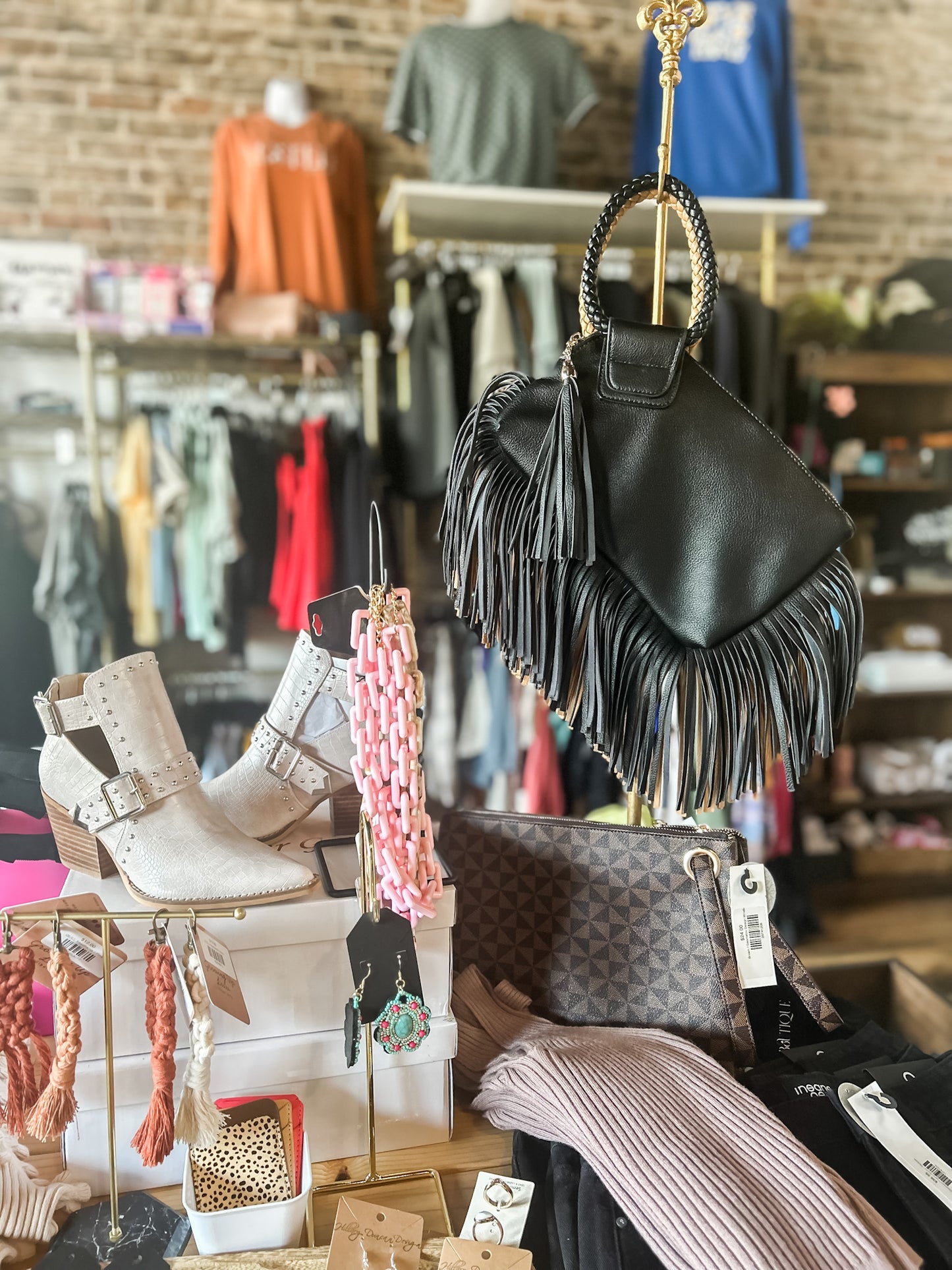 Soft Fringe Leather Clutch