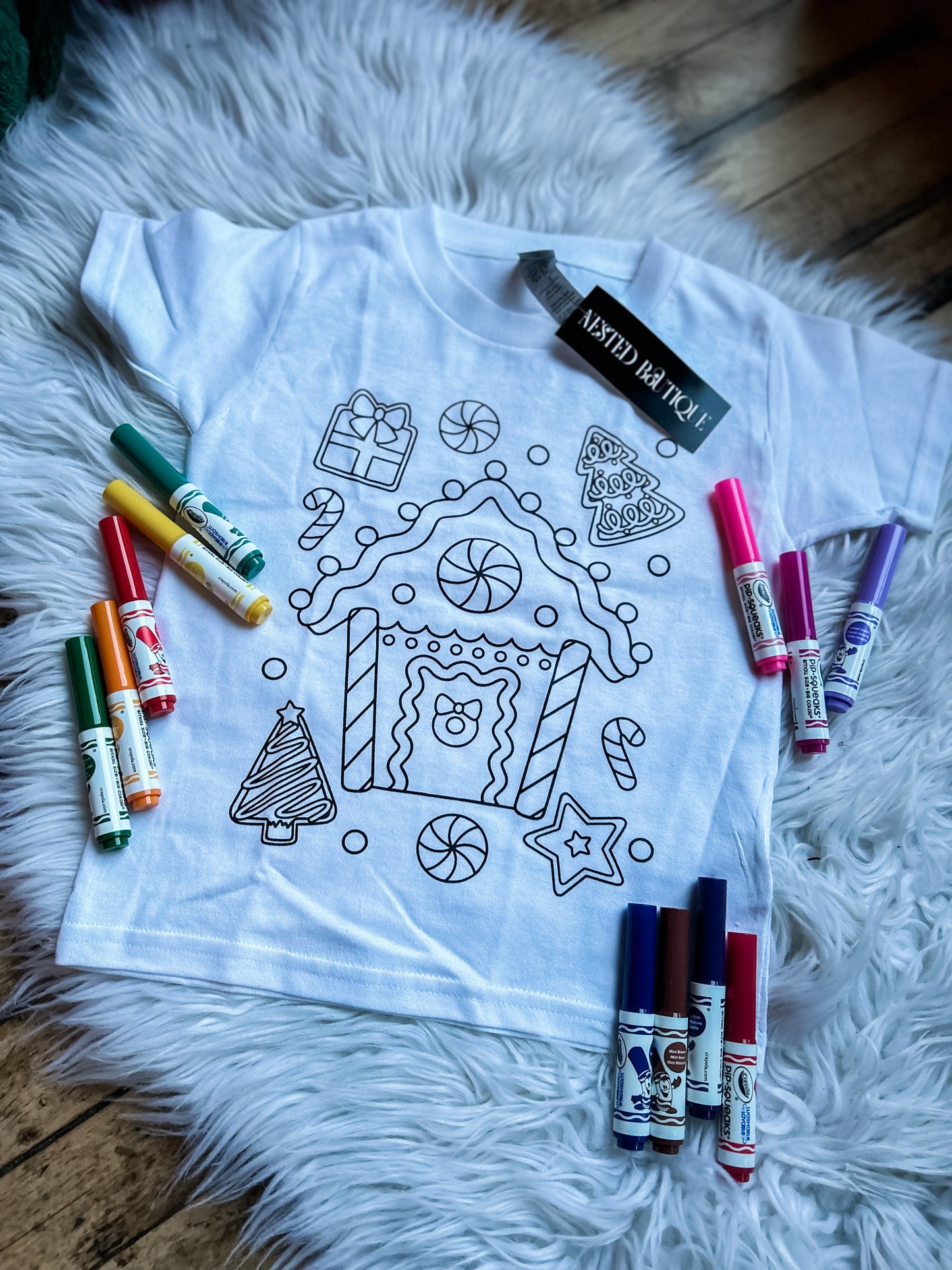 Kids Christmas Coloring Shirts