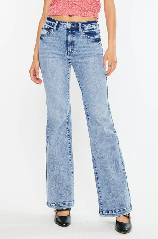 OPEN PACK HIGH RISE WIDE LEG FLARE JEANS