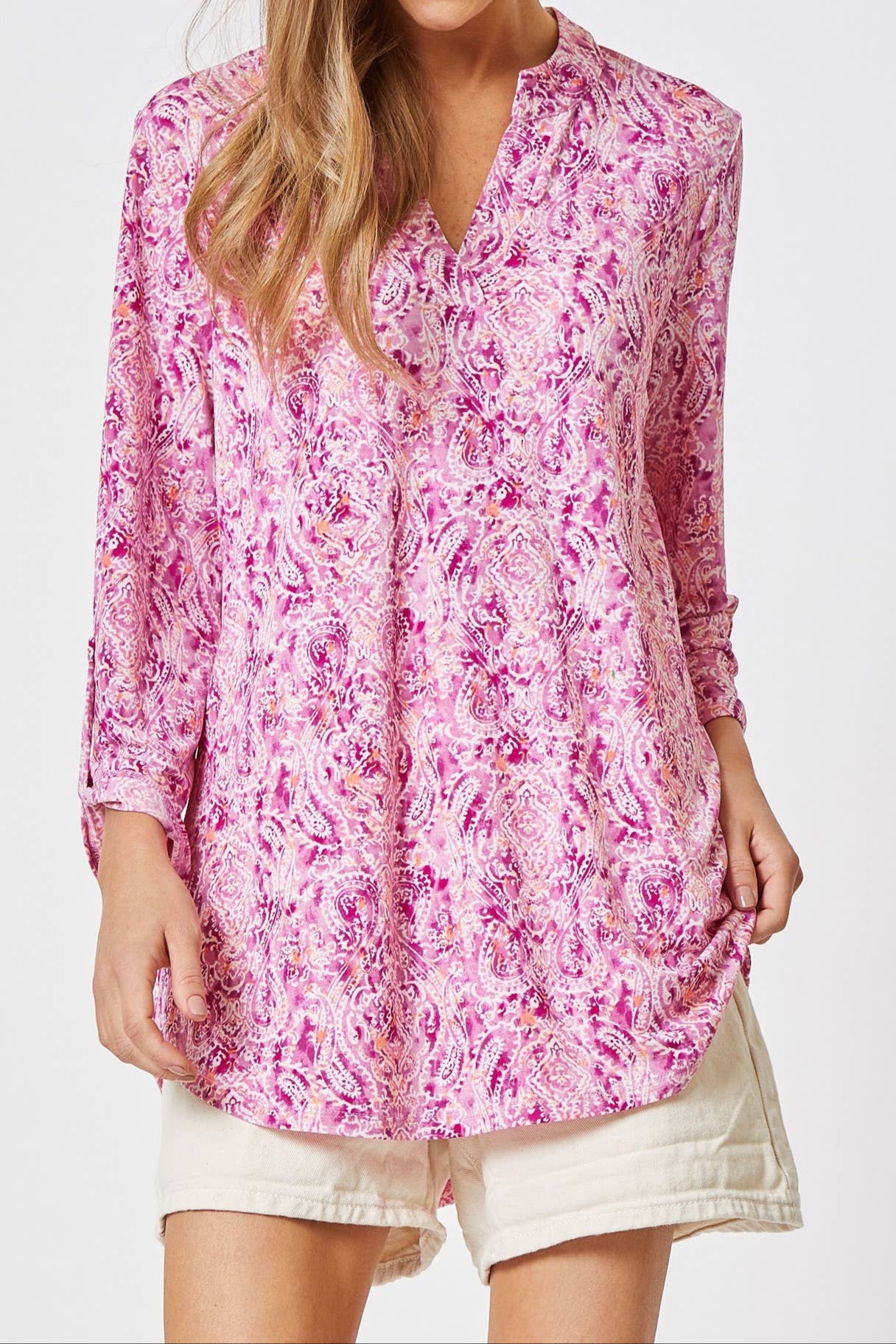 DS - 3/4 Sleeve LIZZY Wrinkle Free Top
