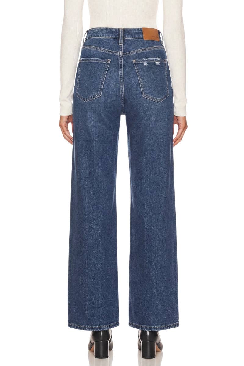 "HYBRID" Style Ultra High Rise Relaxed Flare Jeans