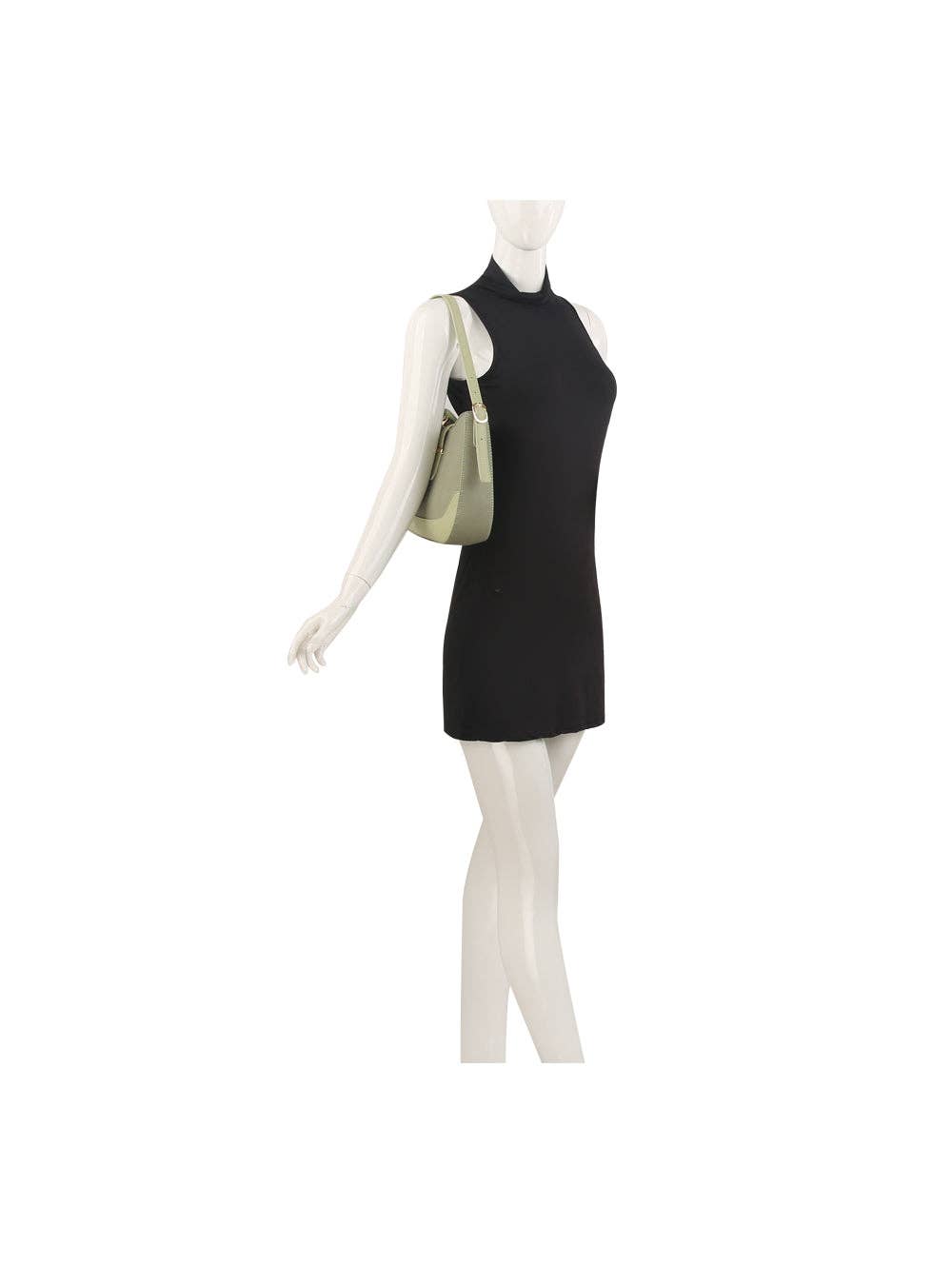 Classic two tone daily hobo shoulder bag