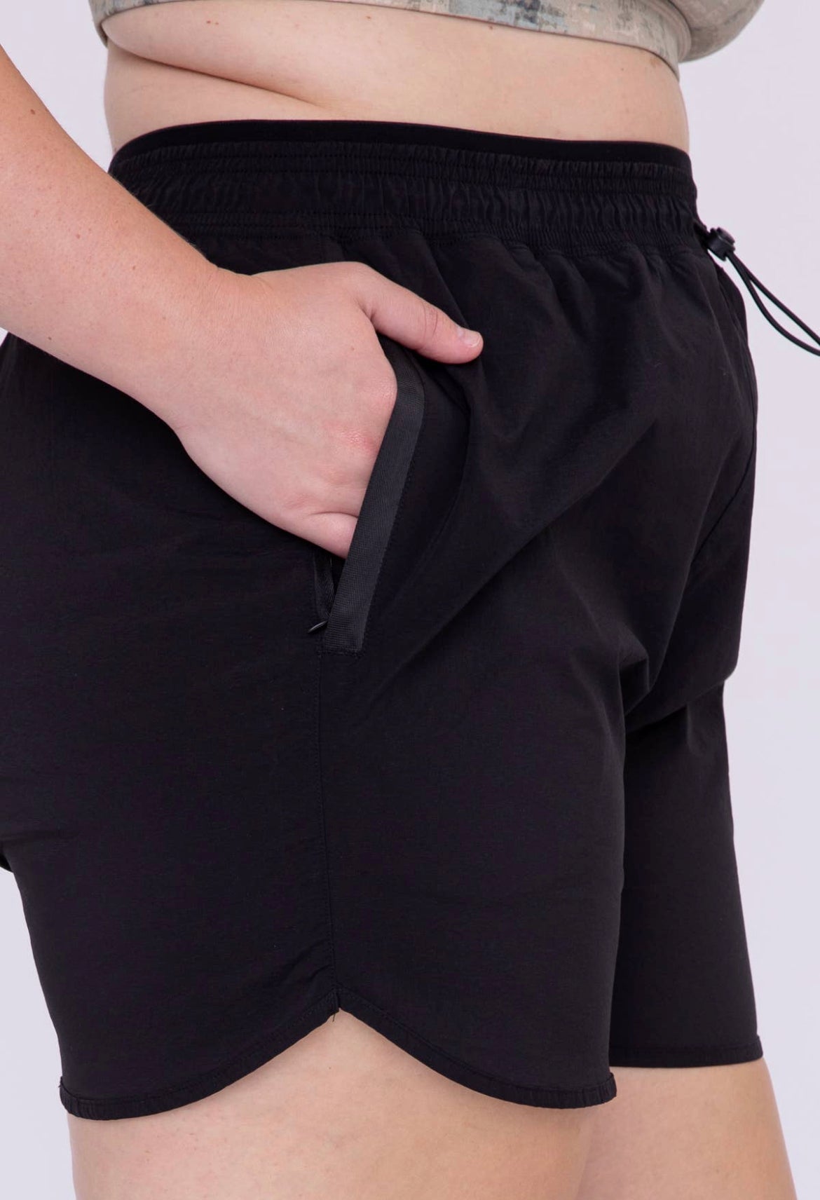 Curvy Toggle Drawstring Shorts