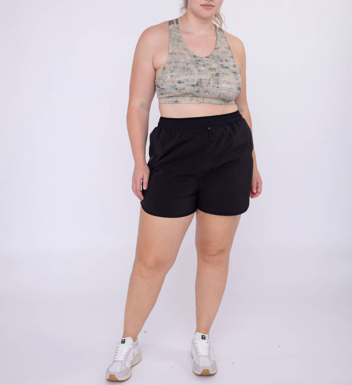Curvy Toggle Drawstring Shorts