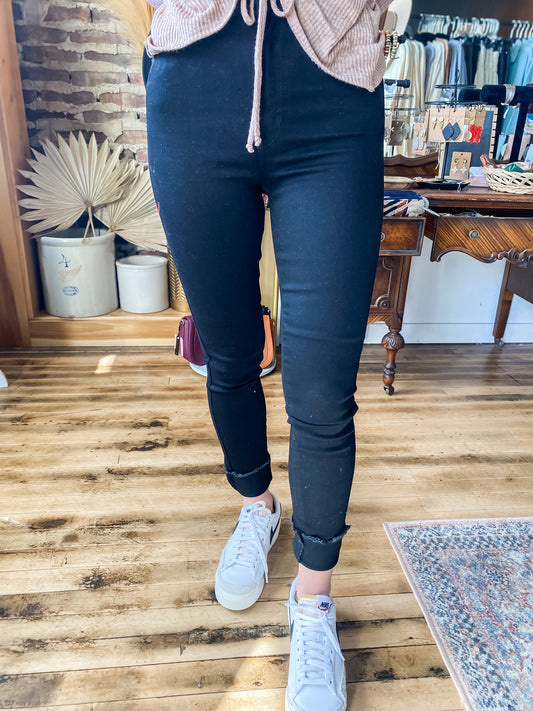 Just USA-Super High Rise Frayed Skinny