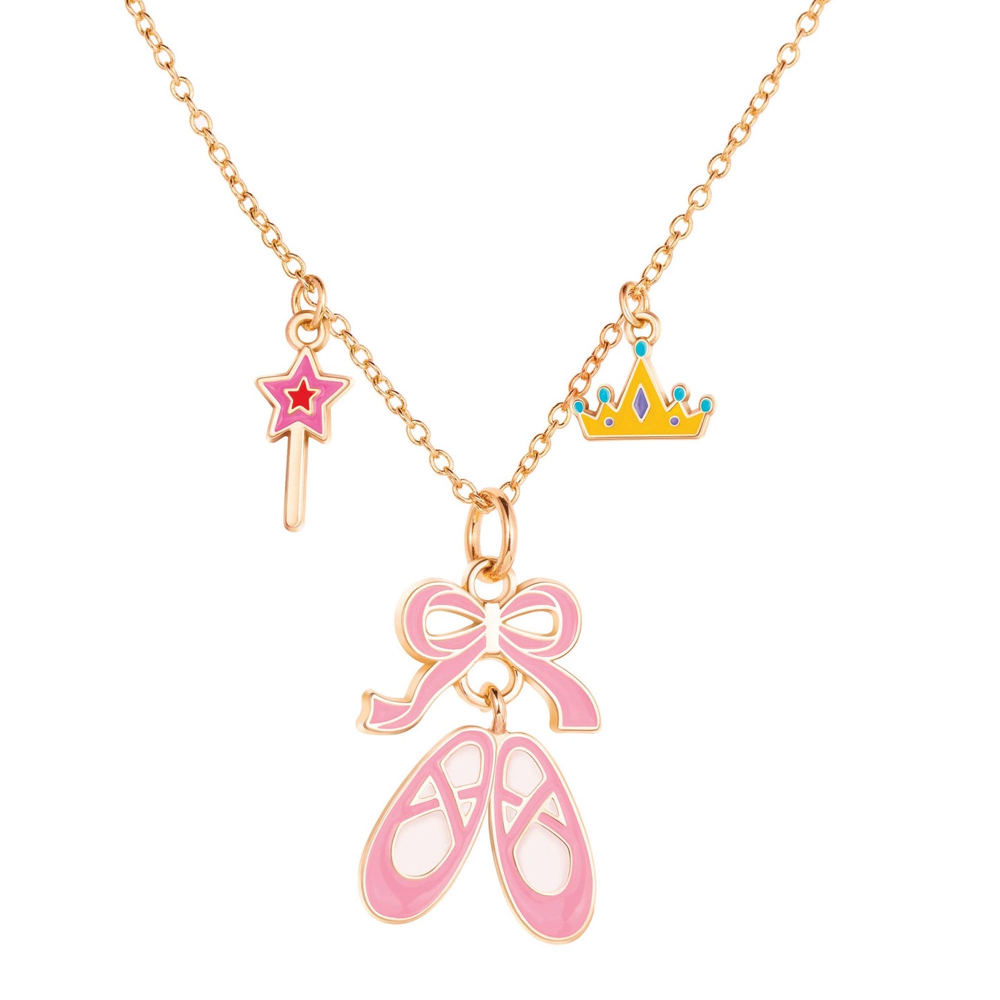 Charming Whimsy Necklace- Ballet Shoes