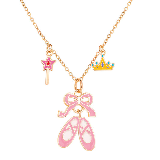 Charming Whimsy Necklace- Ballet Shoes