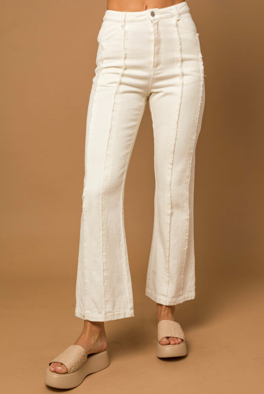 White Frayed Jeans