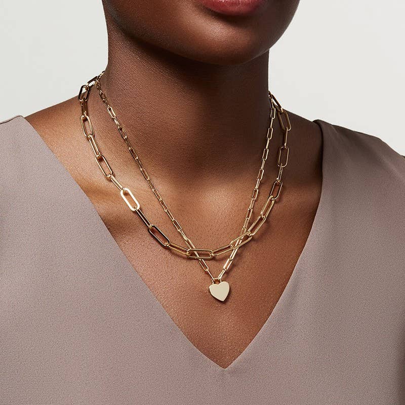 18K STAINLESS STEEL TARNISH FREE LAYERED NECKLACE
