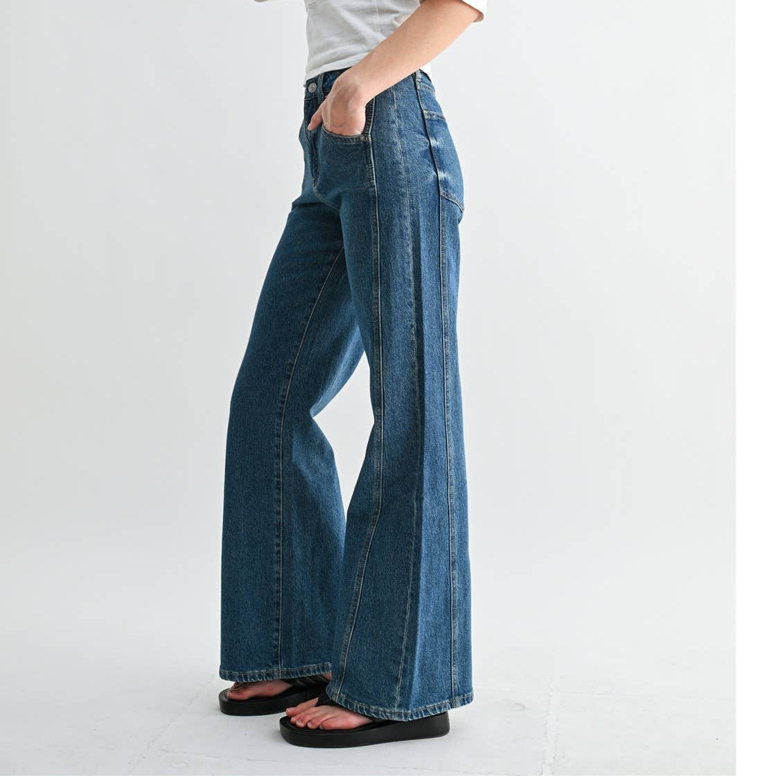 HIGH RISE WIDE LEG SIDE PANEL