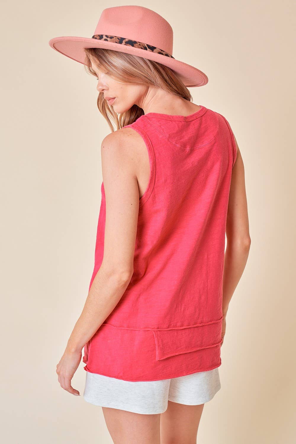 Scoop Neck Enzyme Washed Tank