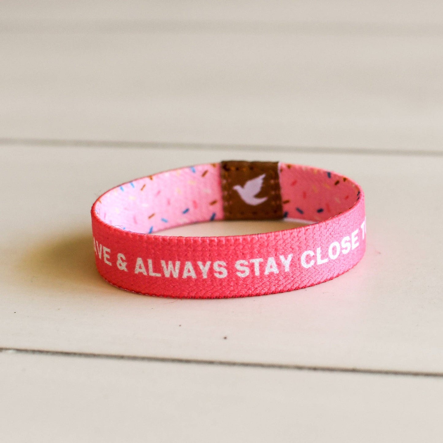 Pink Salt Riot - Kind and Brave Sprinkles Girls Elastic Bracelet