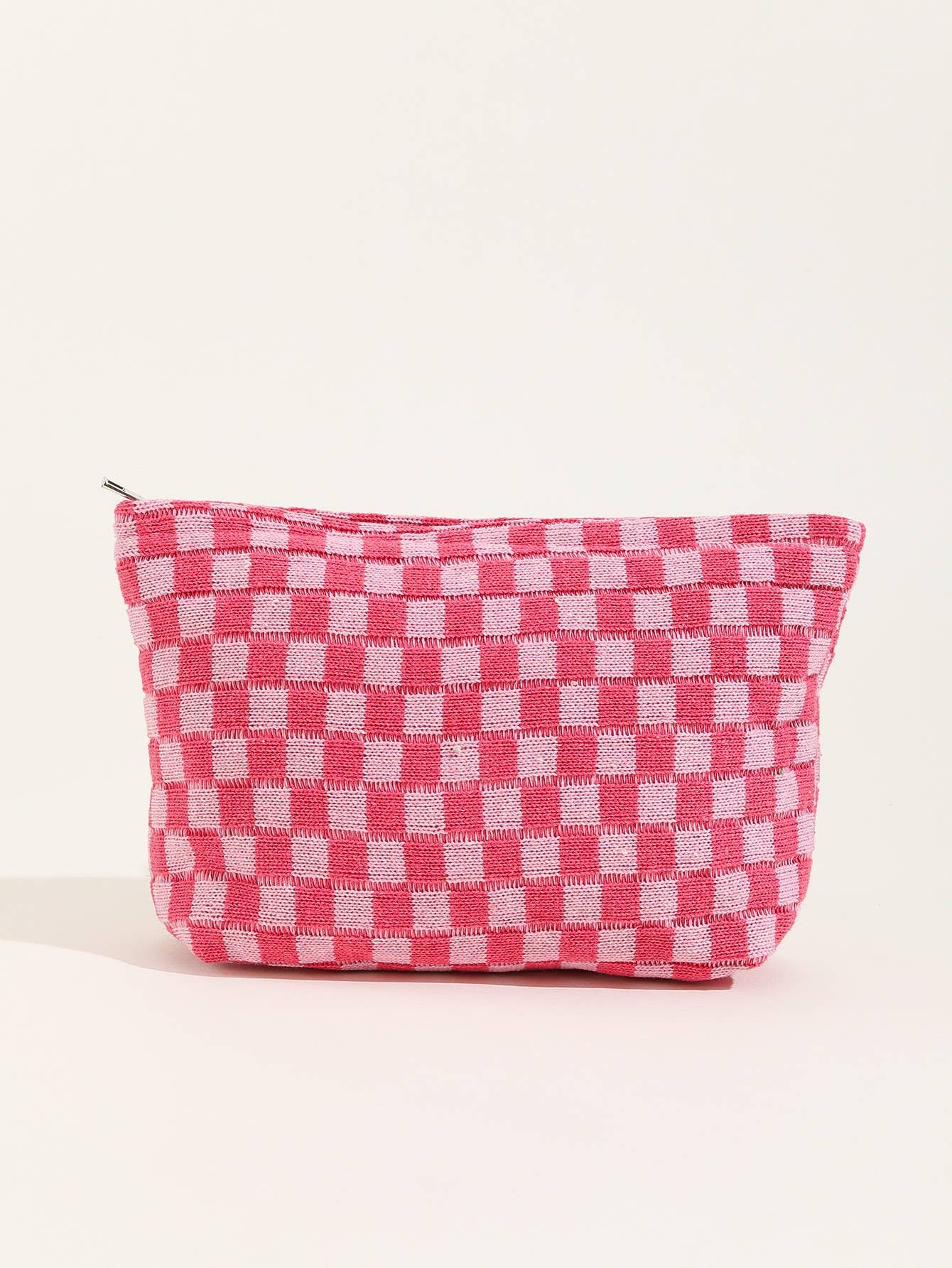 TRAVEL CHECKER MAKEUP COSMETIC POUCH BAG
