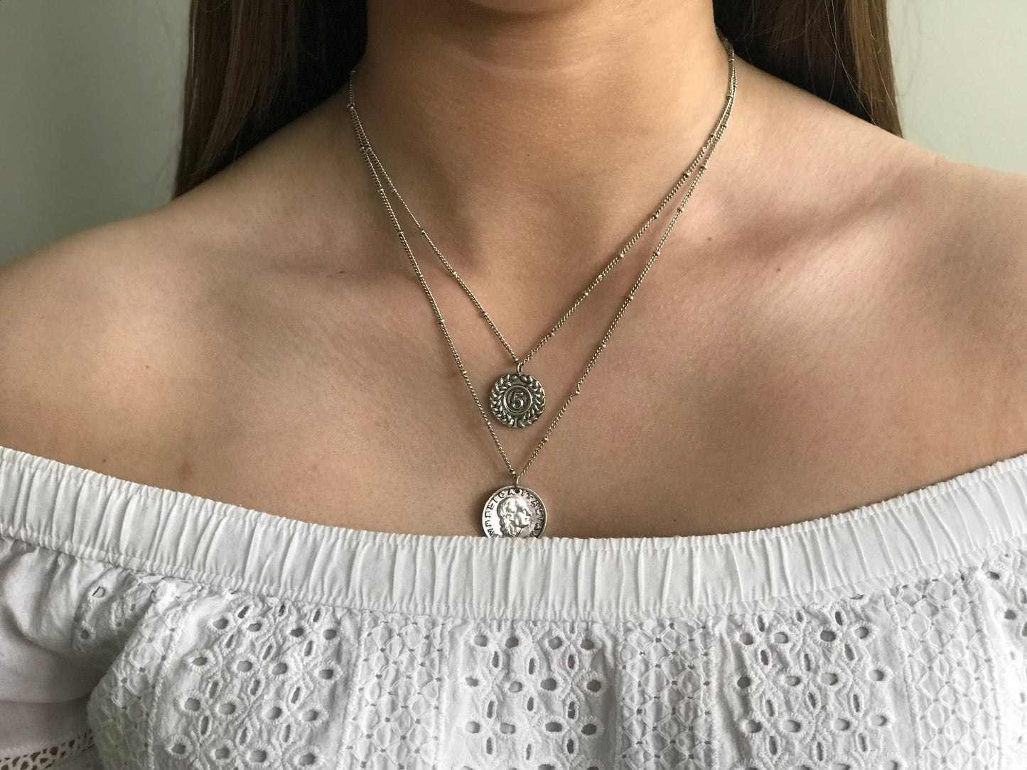 Layered Vintage Coin Necklace