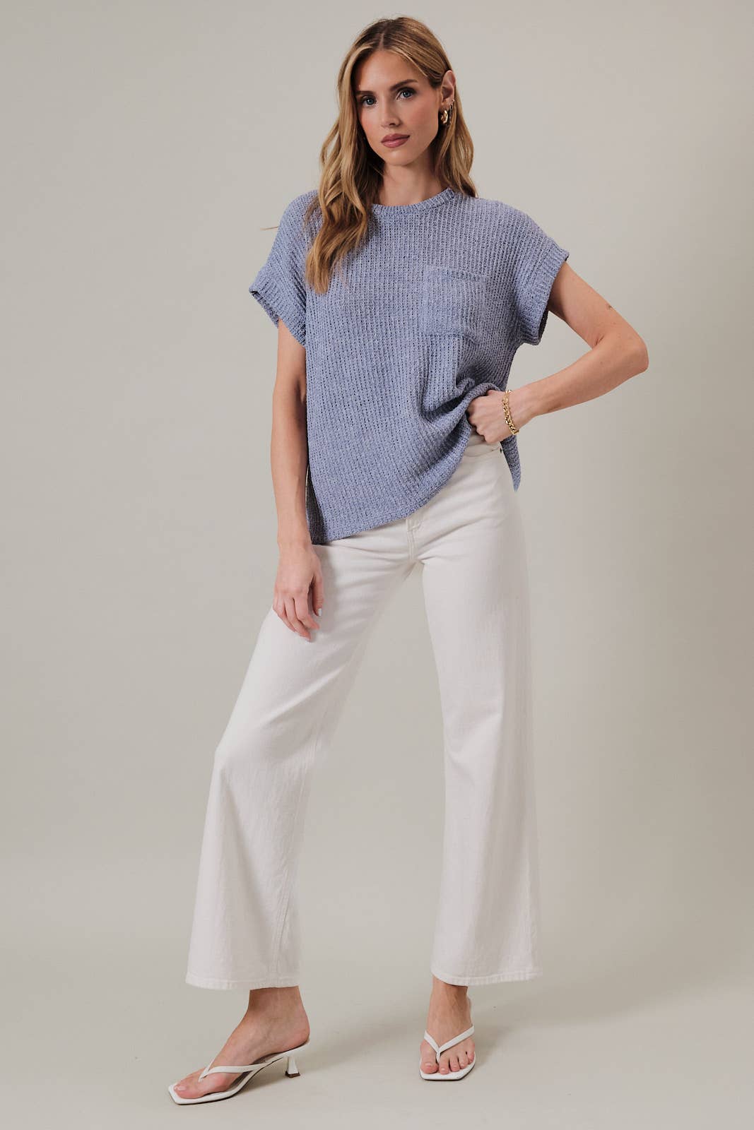 Knit Short Sleeve Top