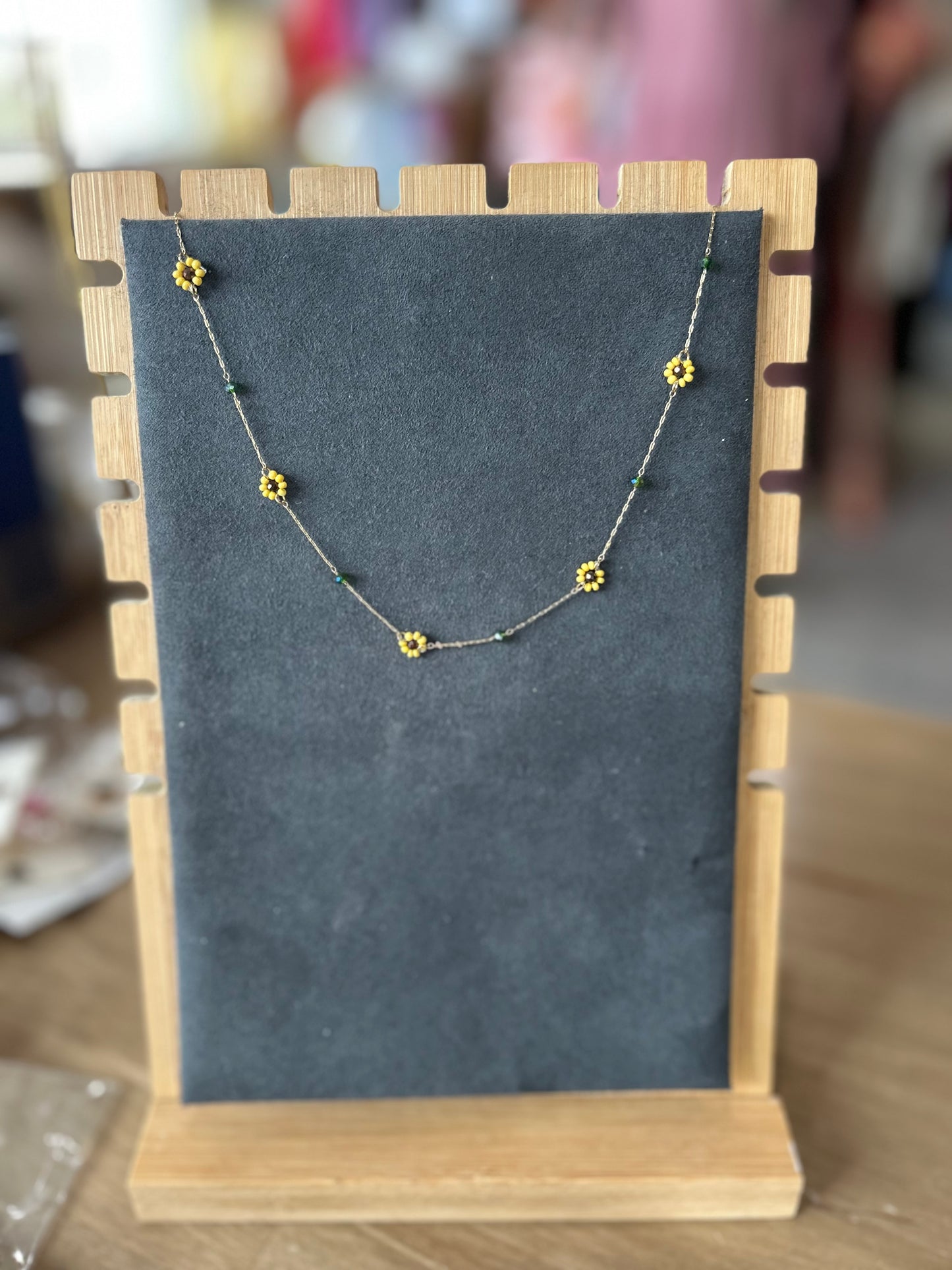 Flower Bead Chain Necklace