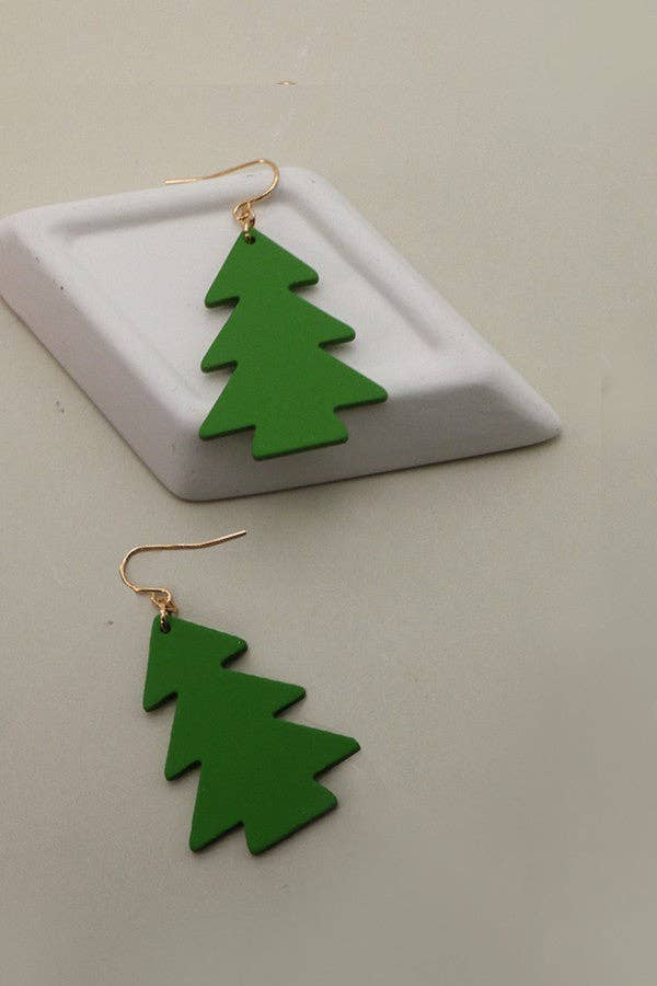 SIMPLE FUN CHRISTMAS TREE EARRINGS
