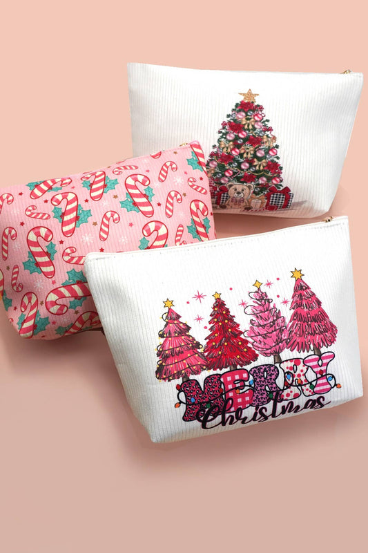 TRAVEL CHRISTMAS COSMETIC MAKEUP POUCH BAG
