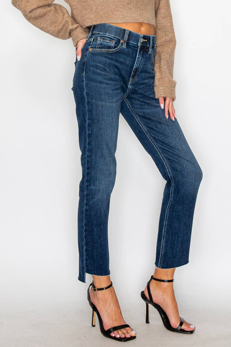 TUMMY CONTROL HIGH RISE STRAIGHT JEANS