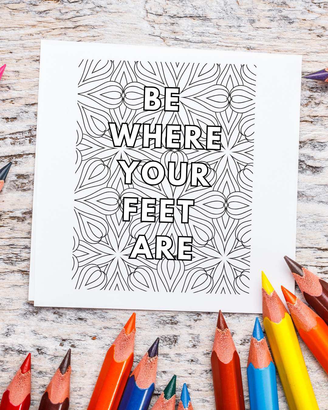 Nested Kind Coloring Sheet