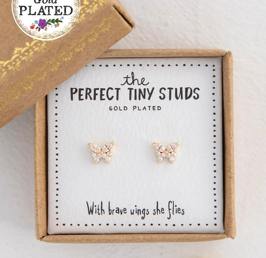 NL-TINY BUTTERFLY STUDS