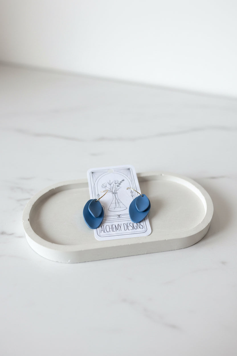 Alchemy-Blue Petal Dangles