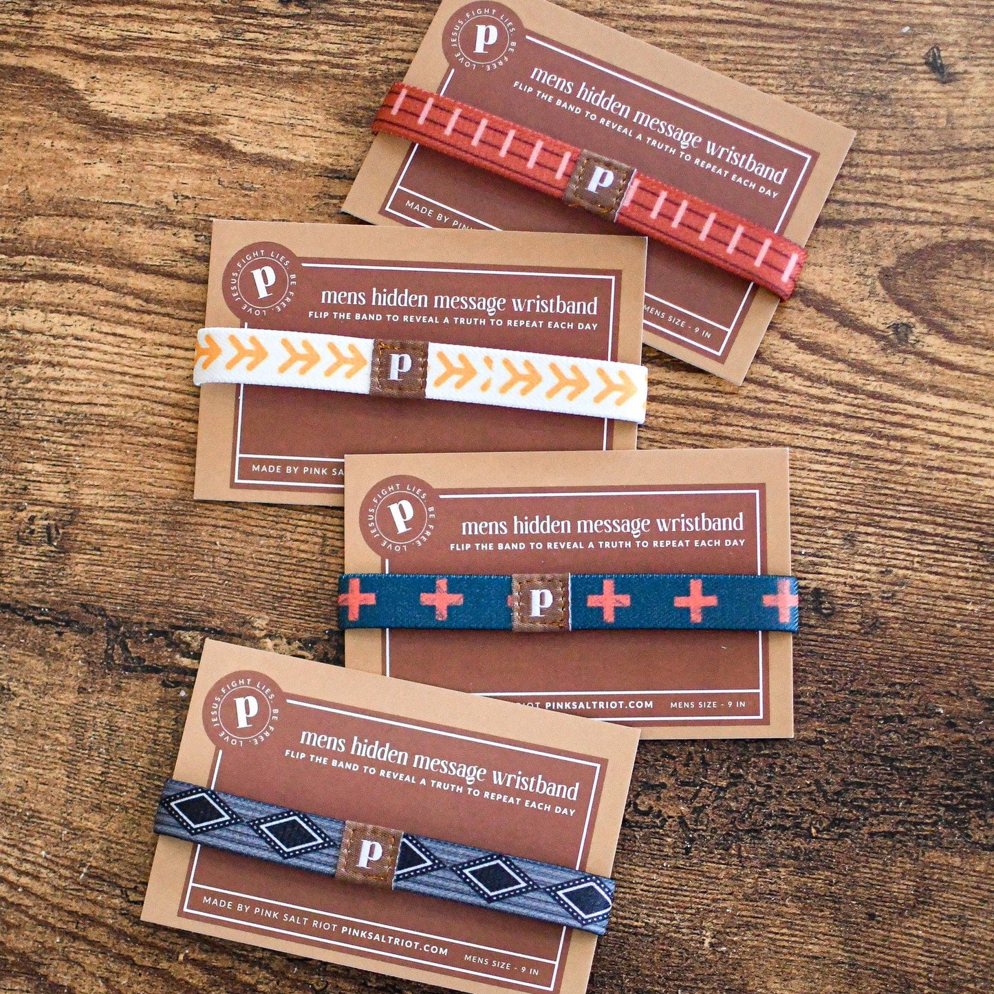 Pink Salt Riot - Life is About God Black Elastic Men's Wristband