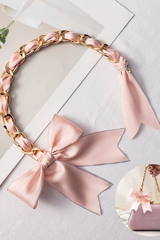 SILKY BOW PURSE BAG CHARM KEYCHAIN