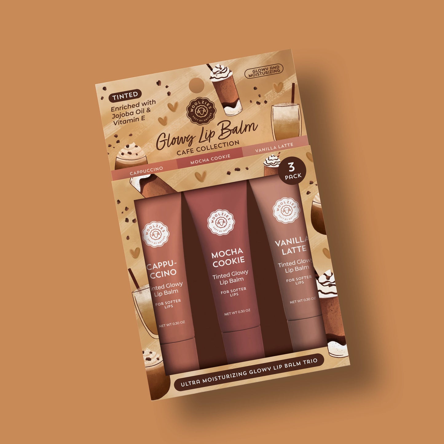 Woolzies - Café Collection Glowy Lip Balm Trio